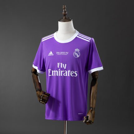 Fanella Retro Real Madrid 2016/17 Away pamje përpara